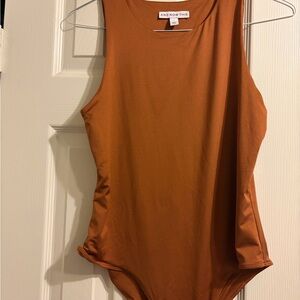 Women's Tan Bodysuit Top